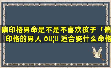 偏印格男命是不是不喜欢孩子「偏印格的男人 🦊 适合娶什么命格的女生」